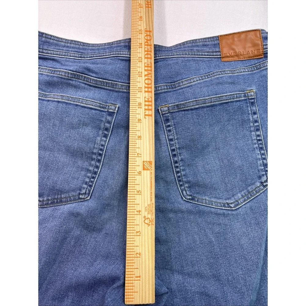 Everlane Jeans Womens 32R Medium Wash  High Rise Wide Leg Relaxed PANTS BOHO Y2K